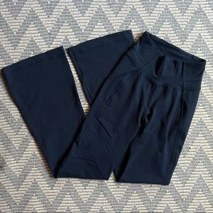 Lululemon Navy Blue Flare Leggings Groove Pant Luon Size 4